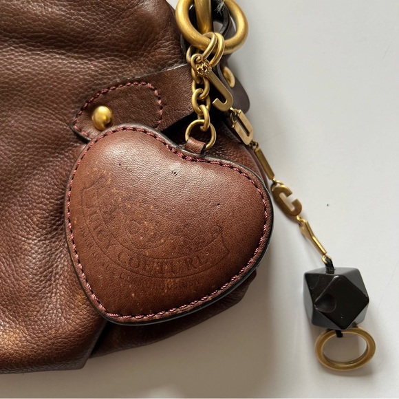 Vintage Juicy Couture Leather Purse Brown Y2K Handbag G&P 2000’s - Picture 6 of 16